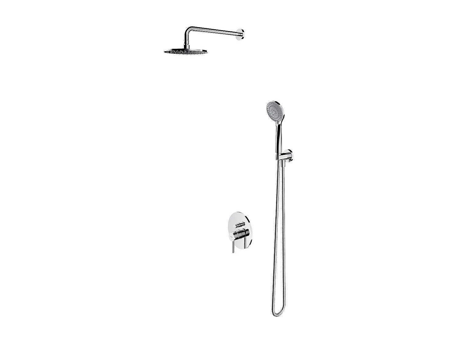 Colonne de douche Y encastrable chrome