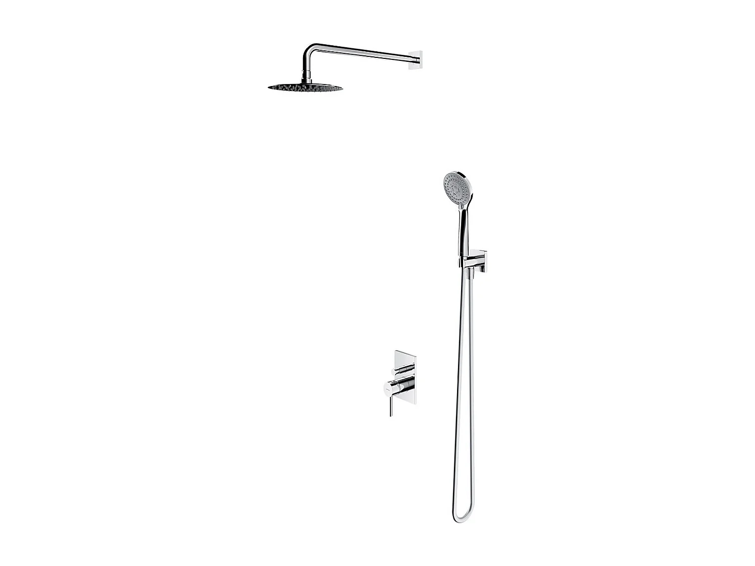 Colonne de douche  encastrable - Y -  Chrome