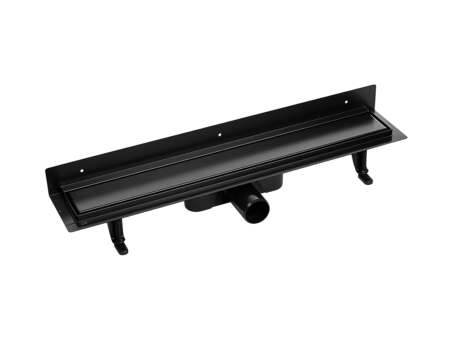 Caniveau de douche BASSO,proche de mur, couleur: noir, longueur:80 cm