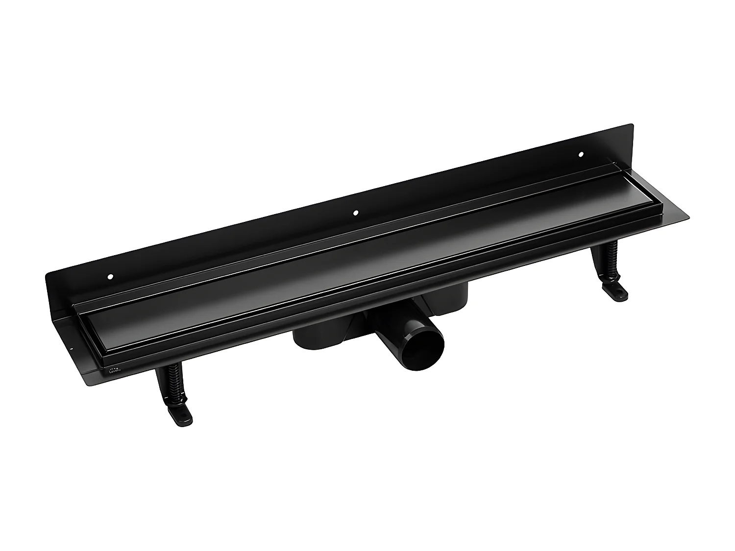 Caniveau de douche BASSO,proche de mur, couleur: noir, longueur:90 cm