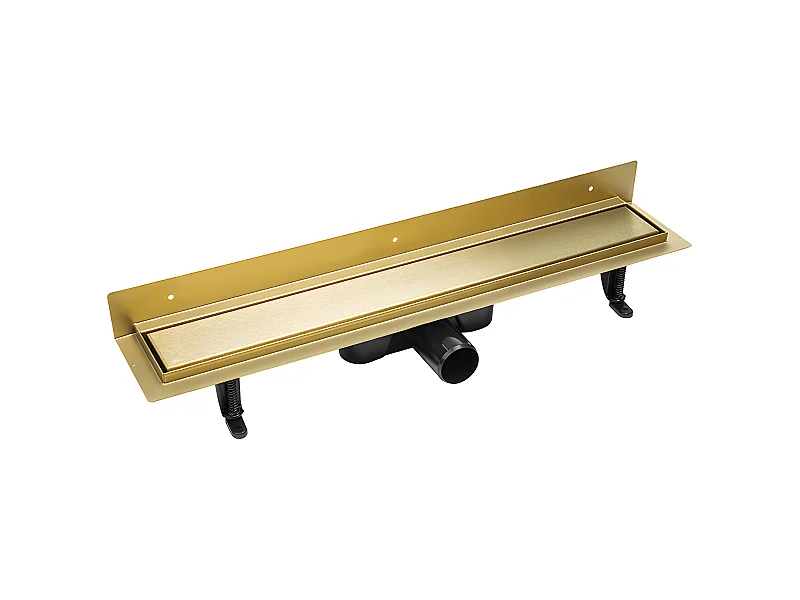 Caniveau de douche BASSO,proche de mur, couleur:doré, longueur:60 cm