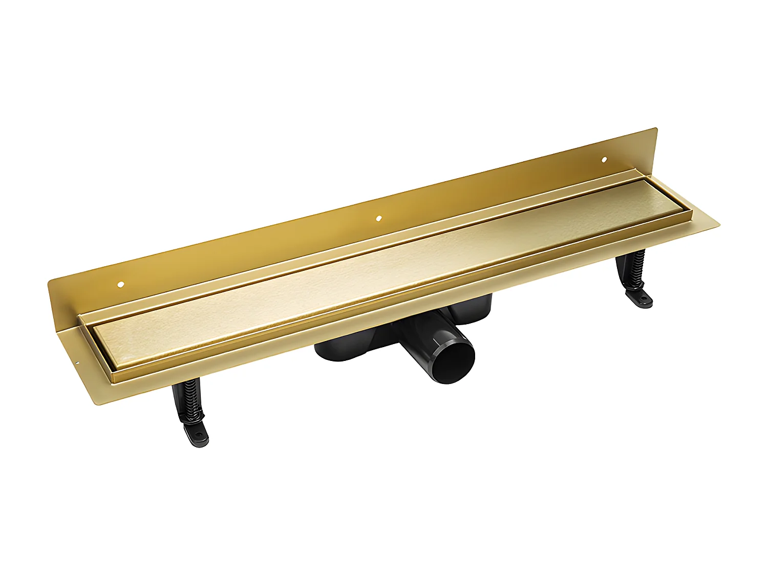 Caniveau de douche BASSO,proche de mur, couleur:doré, longueur:60 cm