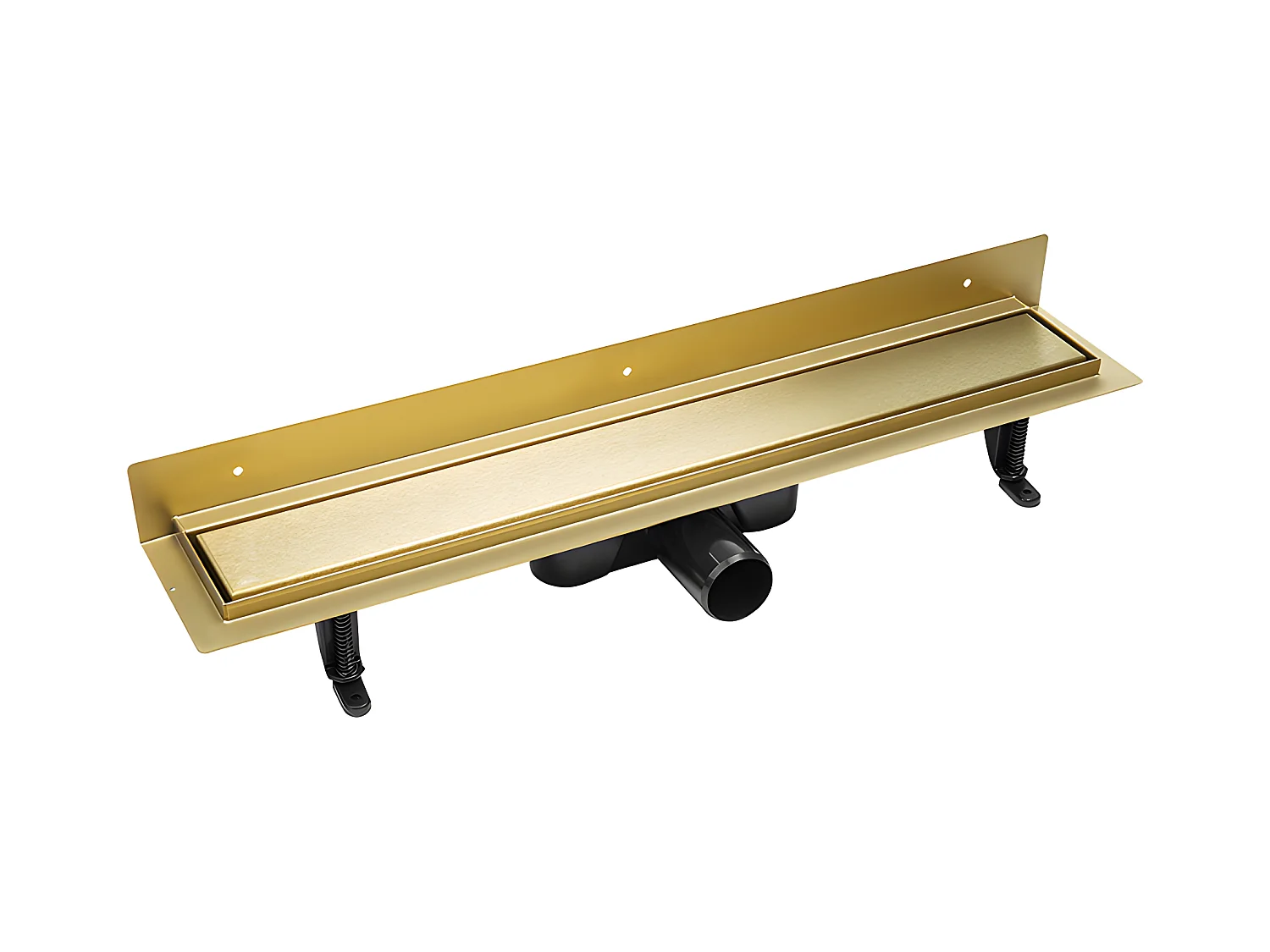 Caniveau de douche BASSO,proche de mur, couleur:doré, longueur:90 cm