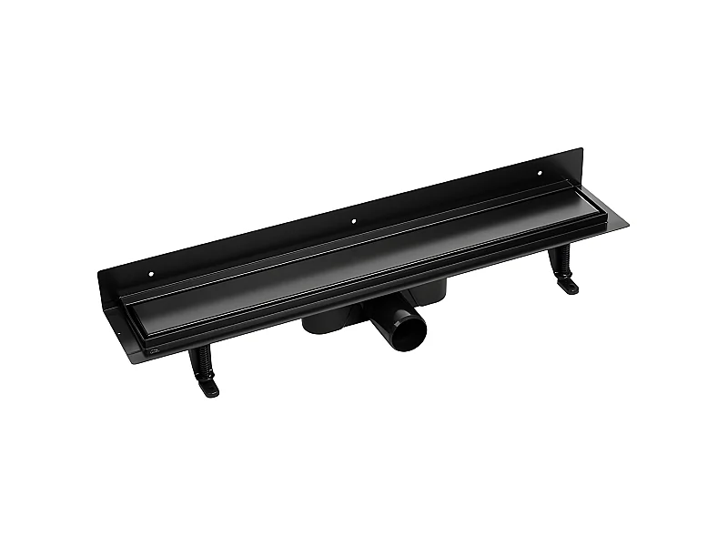 Caniveau de douche BASSO,proche de mur, couleur: noir, longueur:70 cm