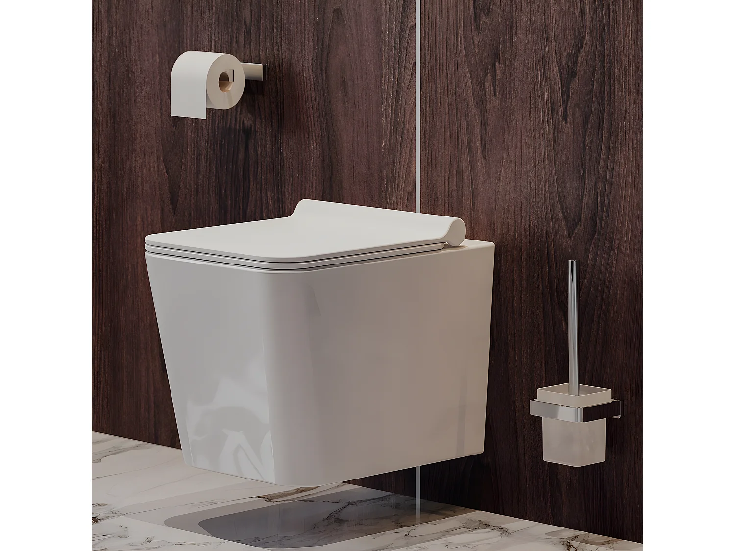 Porte Rouleau Papier Wc Ou Serviettes Lugano Chrome Matière Laiton
