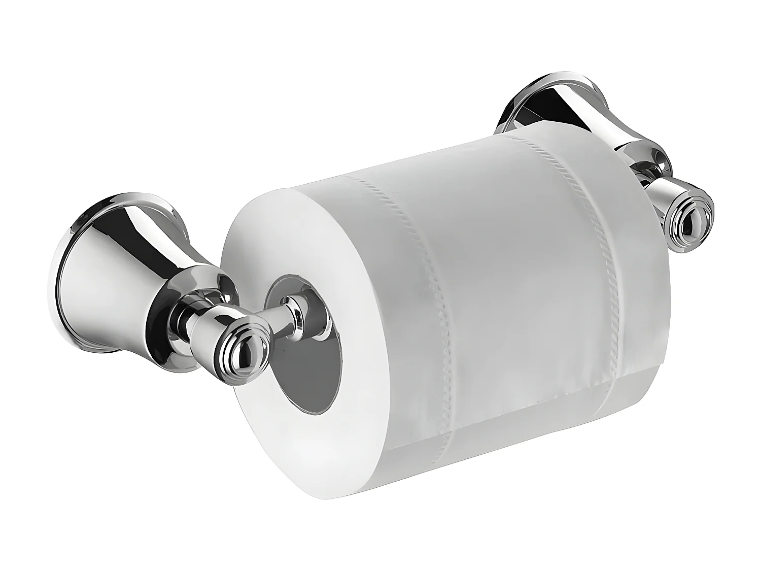 Porte Rouleau Papier Wc Ou Serviettes Art Line Chrome Matière Laiton