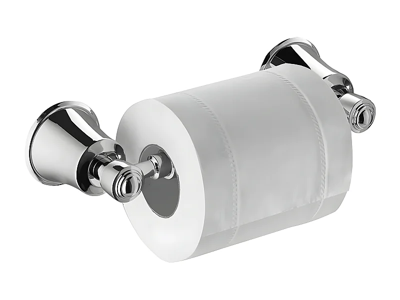 Porte Rouleau Papier Wc Ou Serviettes Art Line Chrome Matière Laiton