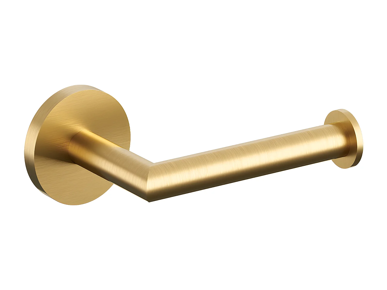 Porte Rouleau Papier Wc Ou Serviettes Modern Project doré Brossé Matière Laiton