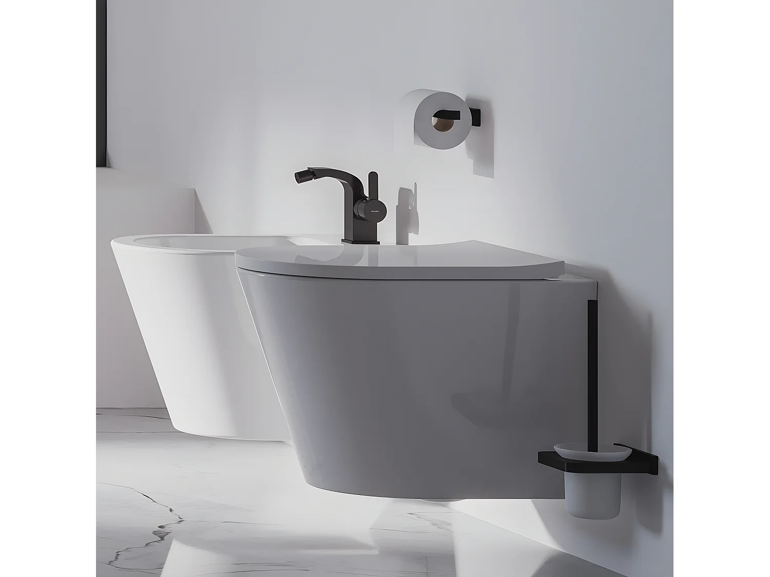 Porte Rouleau Papier Wc Ou Serviettes Darling Noir Matière Laiton