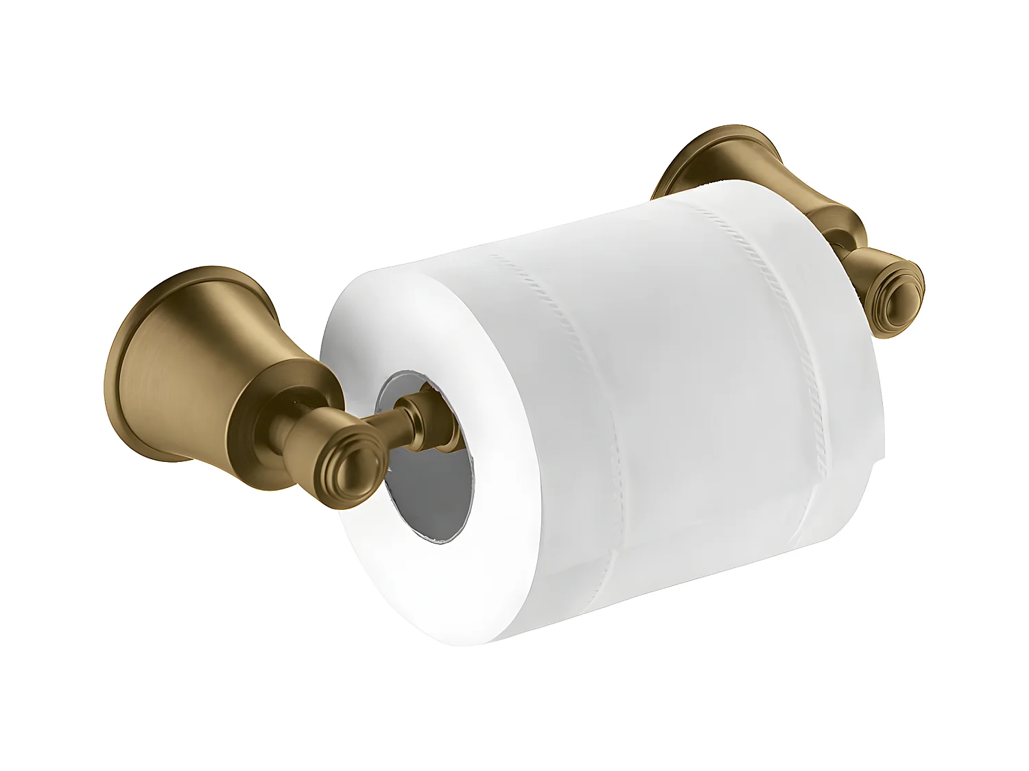 Porte Rouleau Papier Wc Ou Serviettes Art Line Brun Antique Matière Laiton