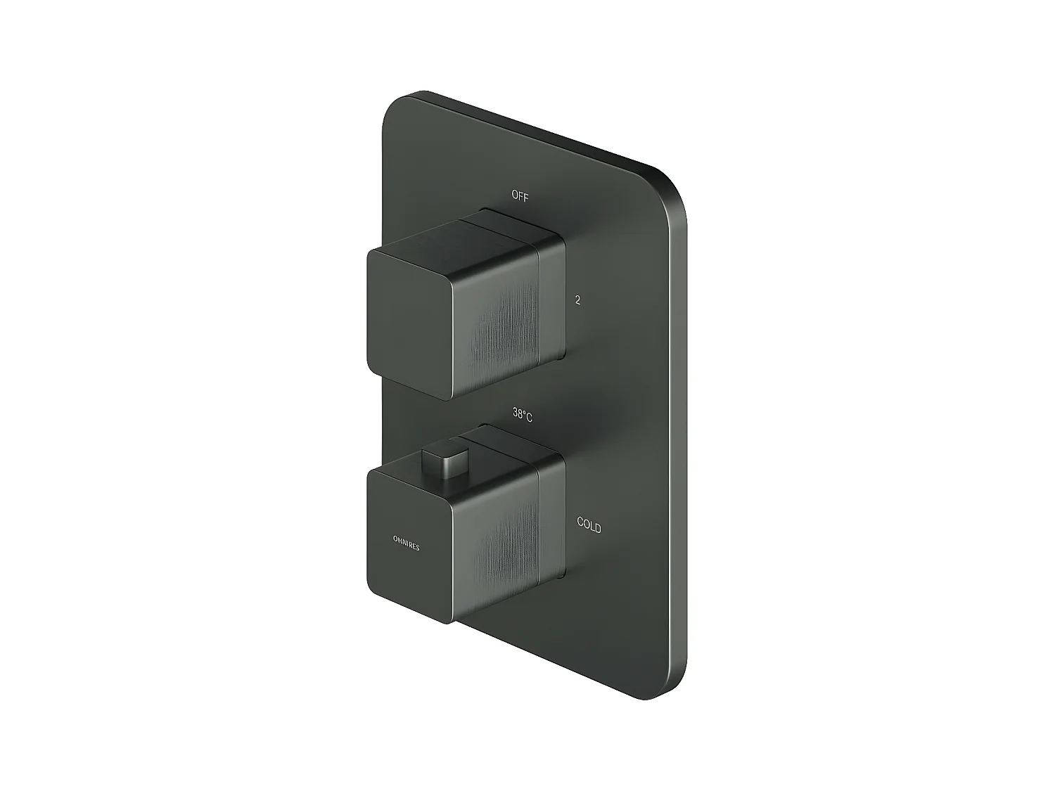 Mitigeur thermostatique douche et bain en PARMA à encastrer Couleur: graphite