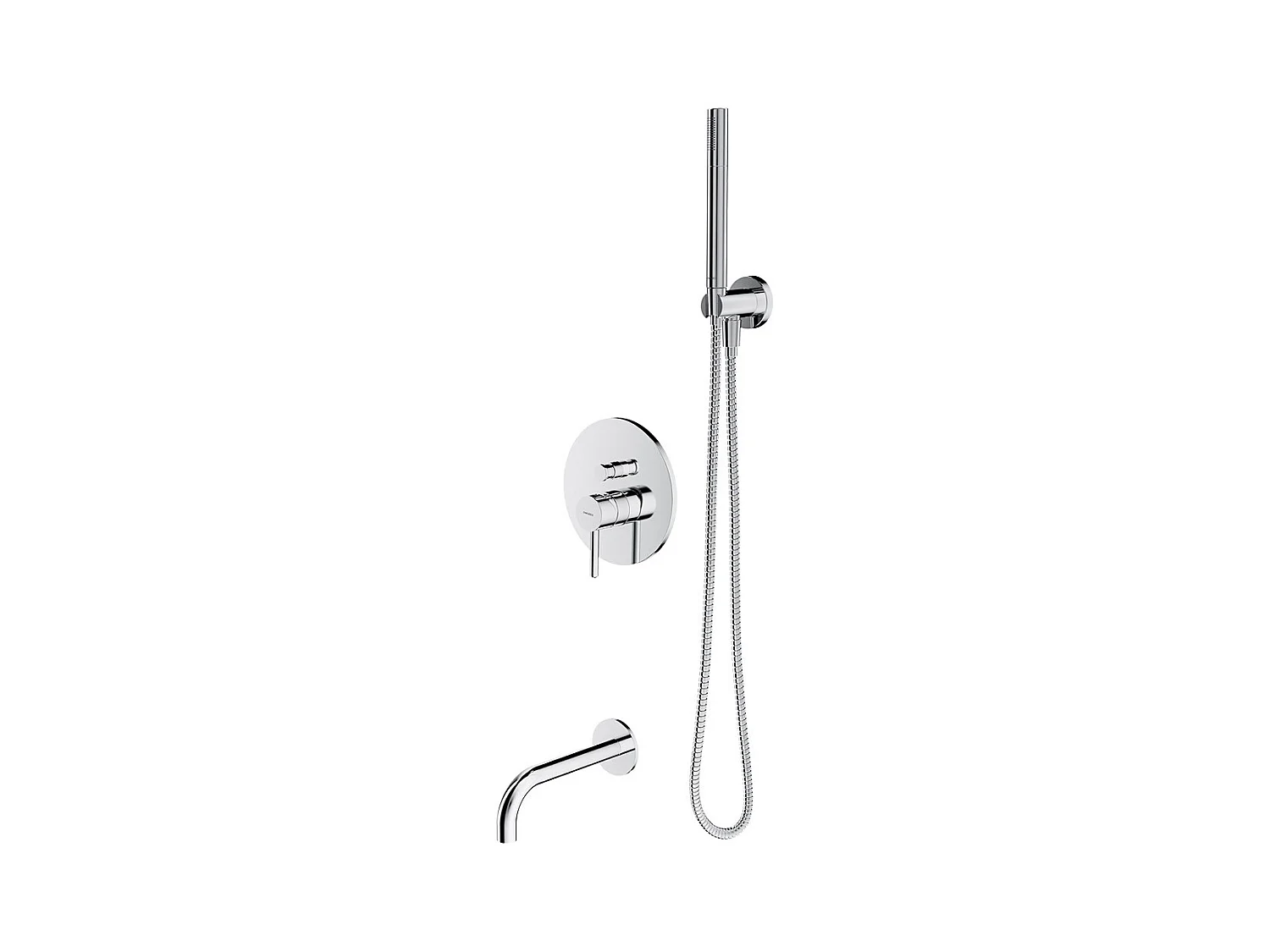 Mitigeur Mécanique De Baignoire  Y Pour Installation Encastrée couleur : Chrome