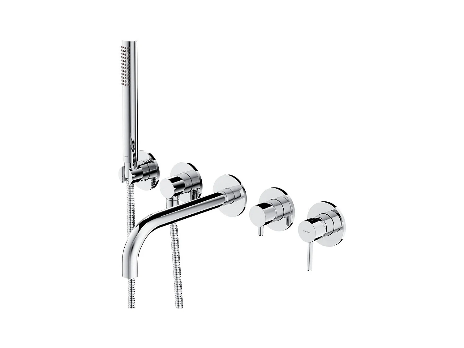 Mitigeur de douche et de baignoire à encastrer - 5 sorties - Y  - Chrome