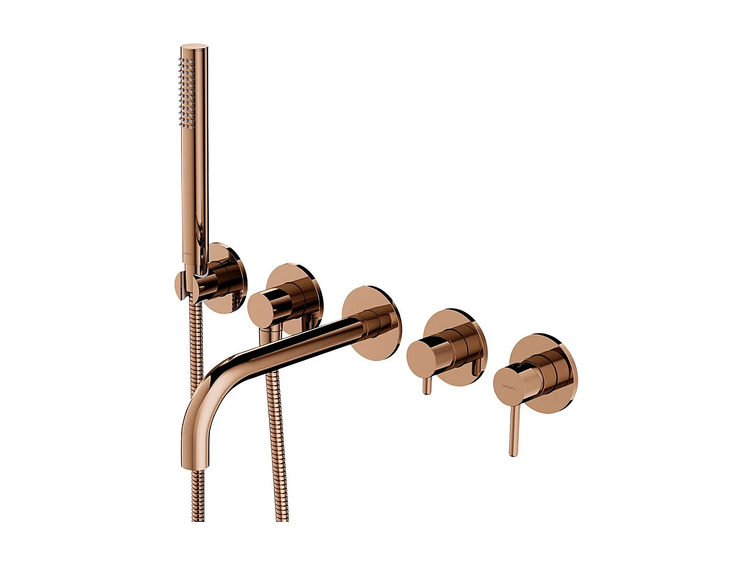 Mitigeur thermostatique de baignoire à encastrer - 5 sorties - Y - Cuivre