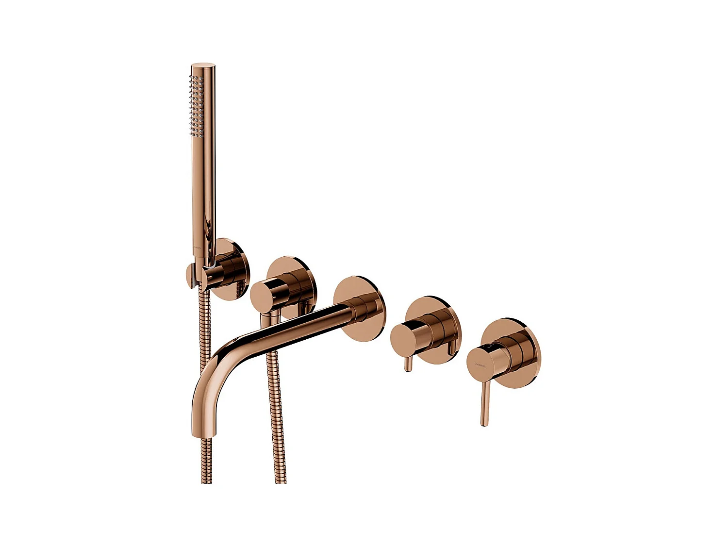 Mitigeur thermostatique de baignoire à encastrer - 5 sorties - Y - Cuivre