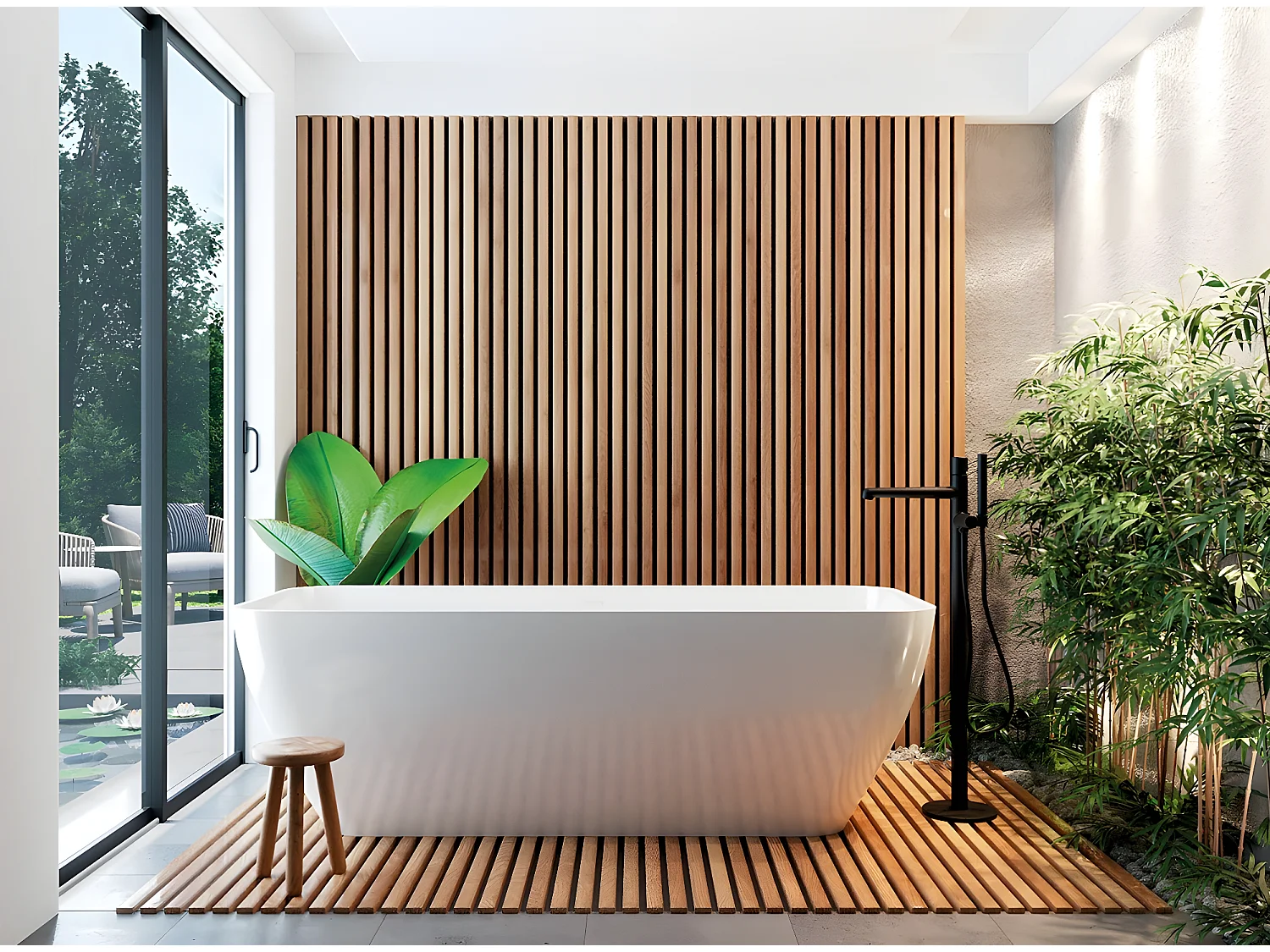 Mitigeur de baignoire îlot Pretto, couleur:Noir