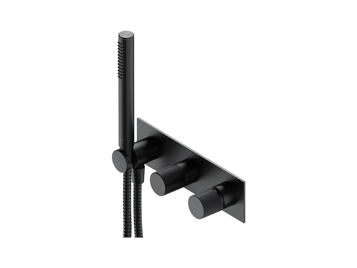 Mitigeur de douche et de baignoire à encastrer avec pommeau de douche- Anthracite