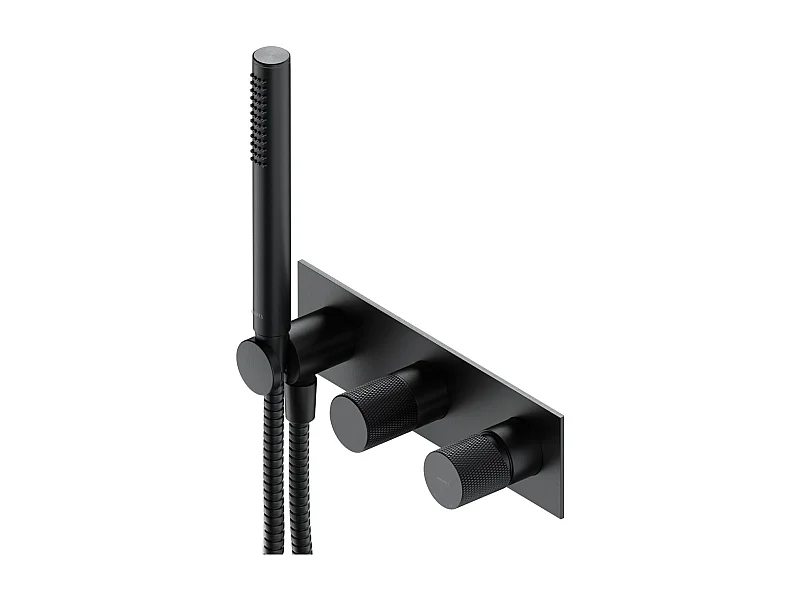 Mitigeur de douche et de baignoire à encastrer avec pommeau de douche- Anthracite