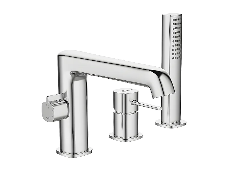 Mitigeur de bain à 3 trous Pola, encastré, couleur: Chrome