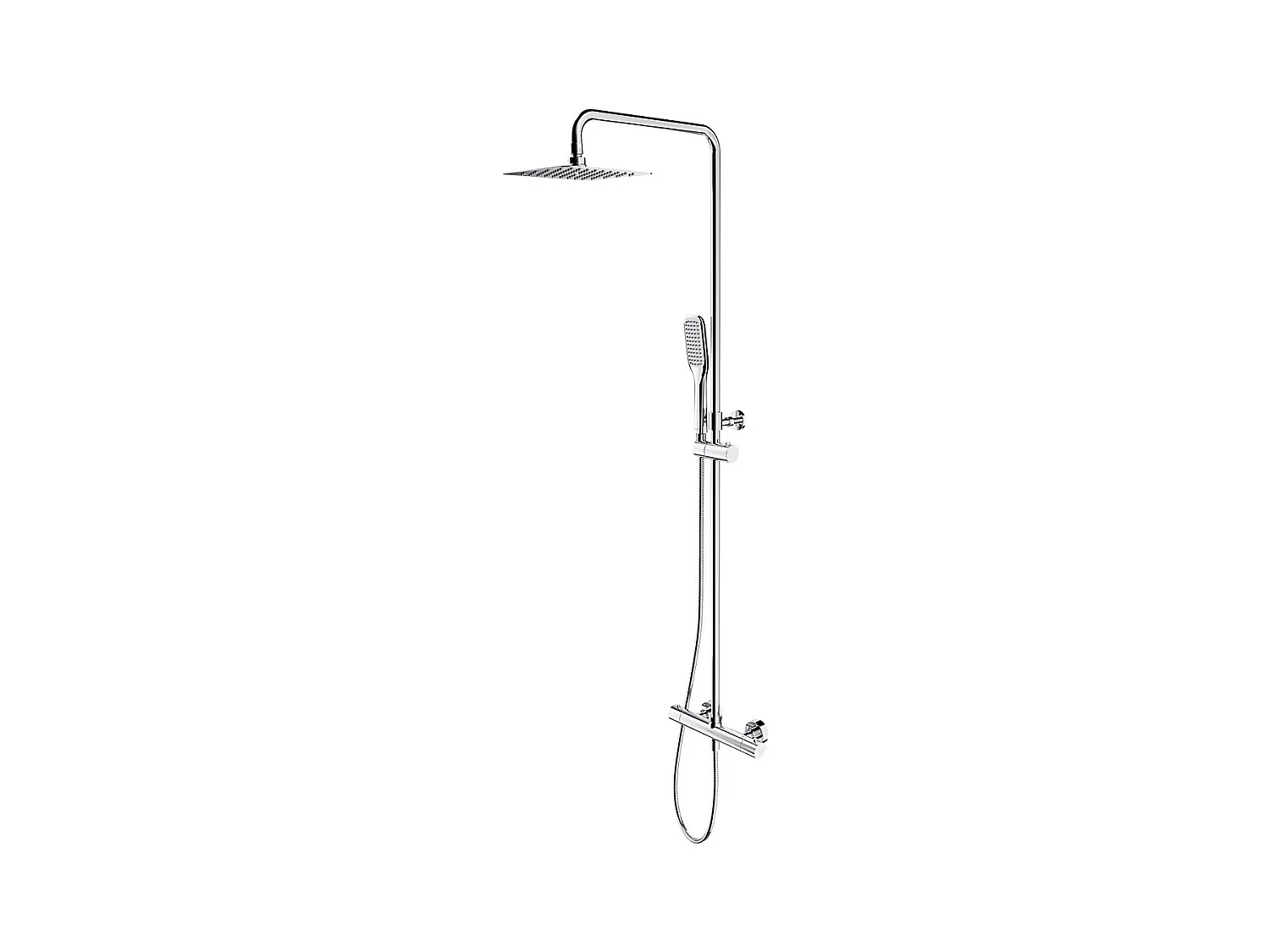Mitigeur thermostatique de douche et de baignoire  à encastrer - 3 sorties - Y - Doré