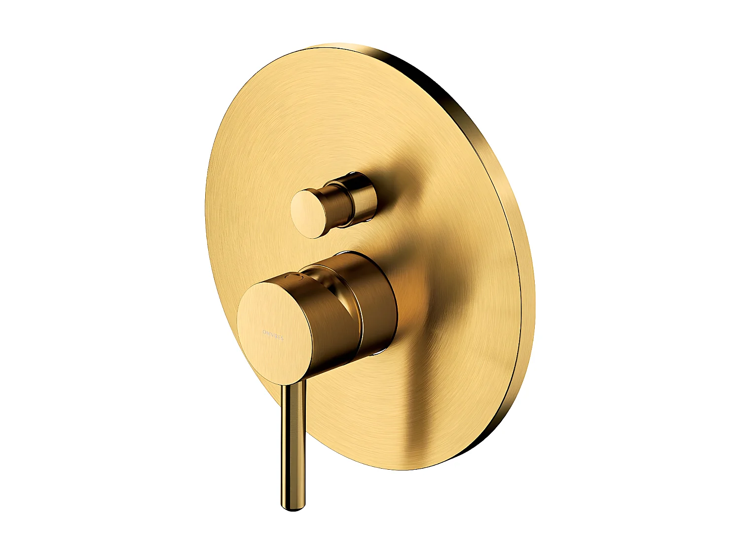 Mitigeur Mécanique De Baignoire  Y Pour Installation Encastrée couleur : Or Brossé