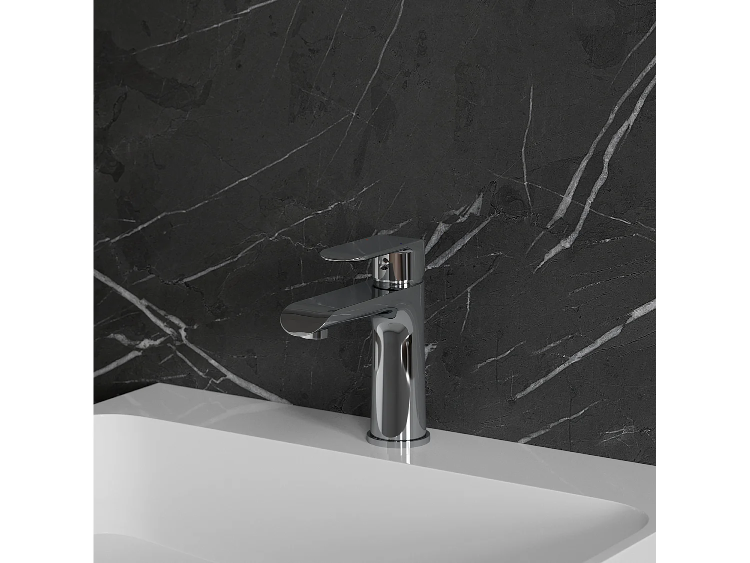 Mitigeur Lavabo Bas Sacramento, 16 Cm couleur : Chrome