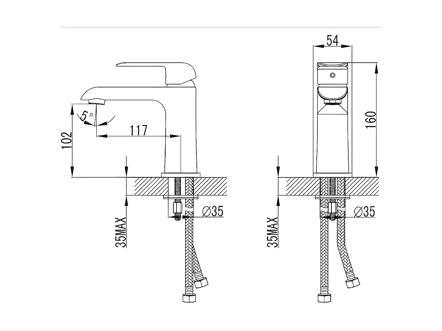 Mitigeur Lavabo Bas Sacramento, 16 Cm couleur : Chrome