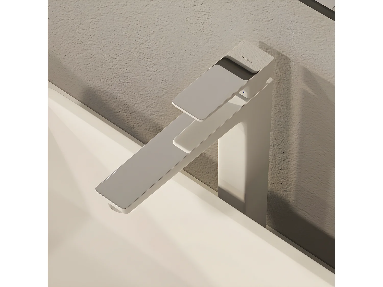 Mitigeur Lavabo Haut couleur : Chrome / Blanc Parma