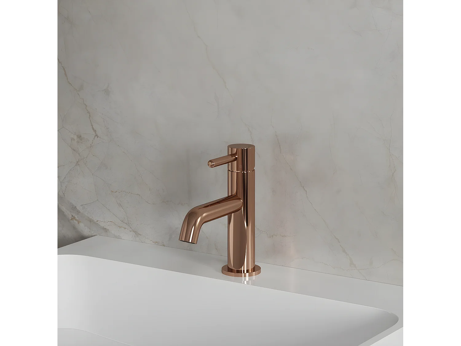 Mitigeur Lavabo Bas Omnires collection Y copper, 16 Cm Couleur : cuivre