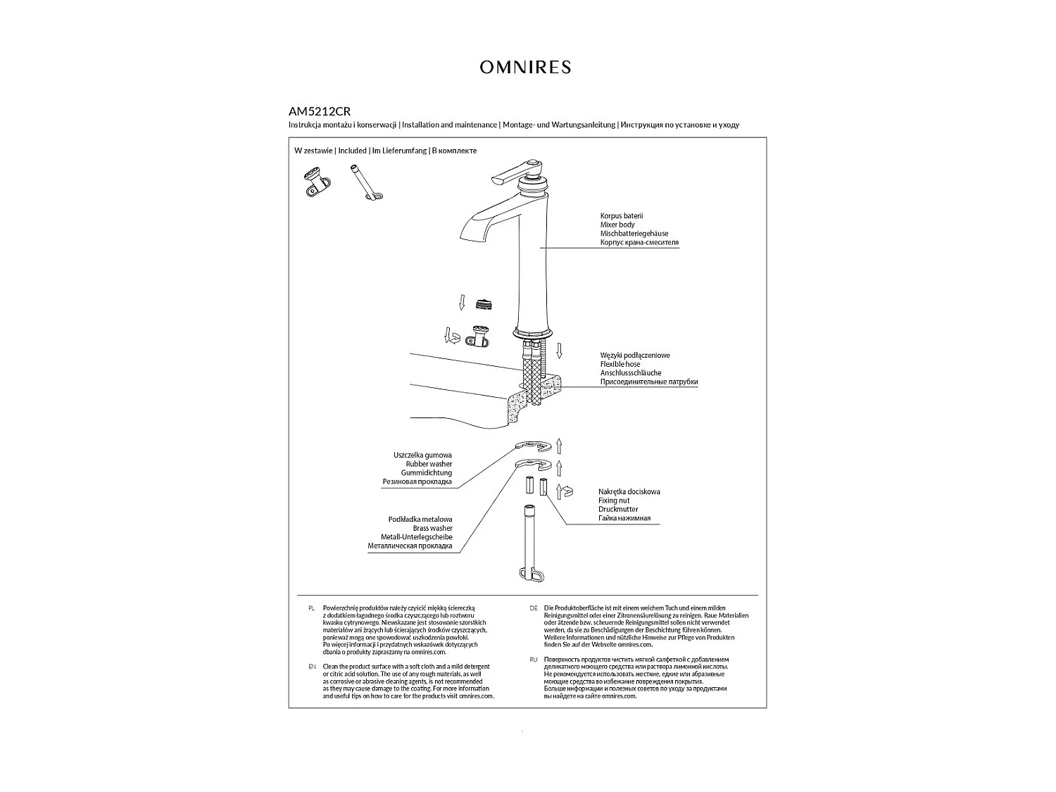 Mitigeur de lavabo - 26 cm - Armance - Chrome