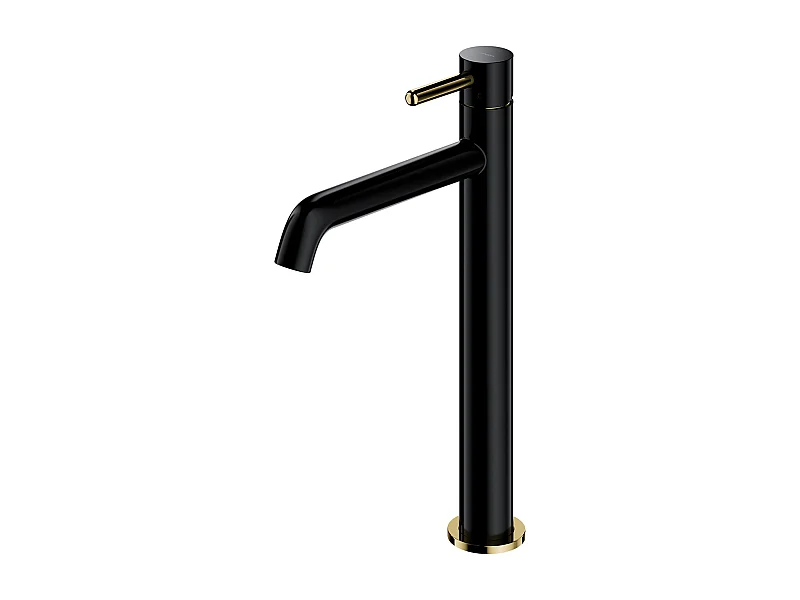 Mitigeur Lavabo Haut Y, 30,5 Cm coloris : Noir/or