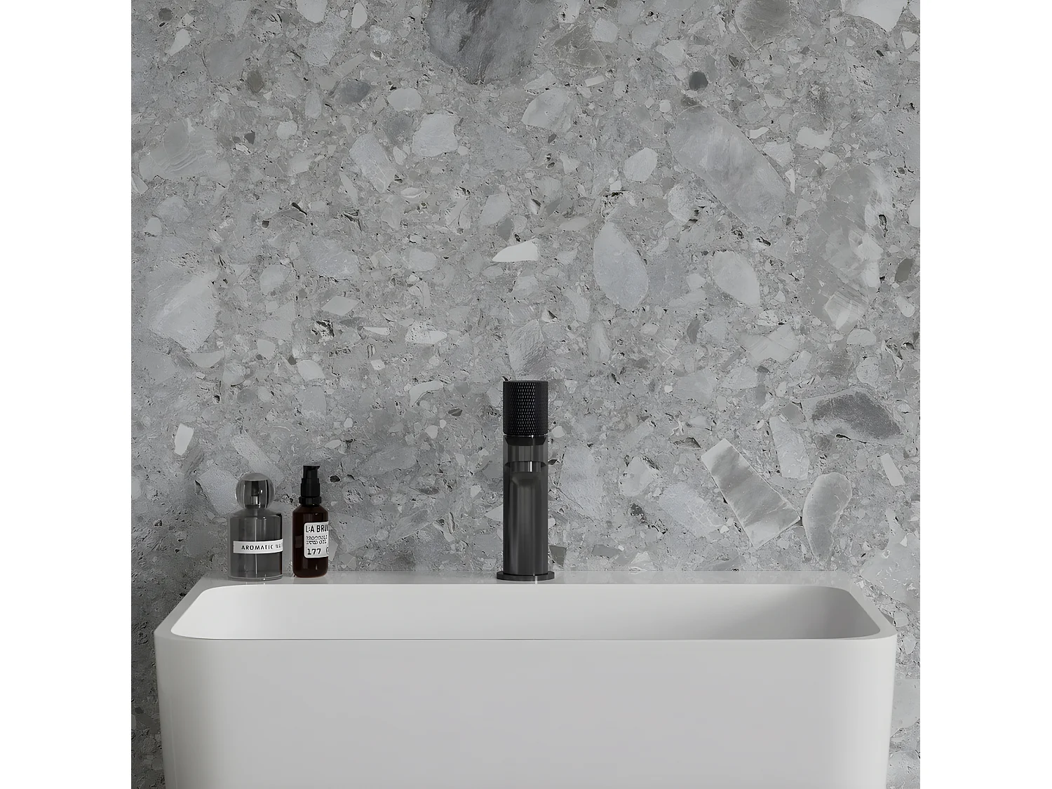 Mitigeur Lavabo Bas Contour, 16,5 Cm couleur : Anthracite