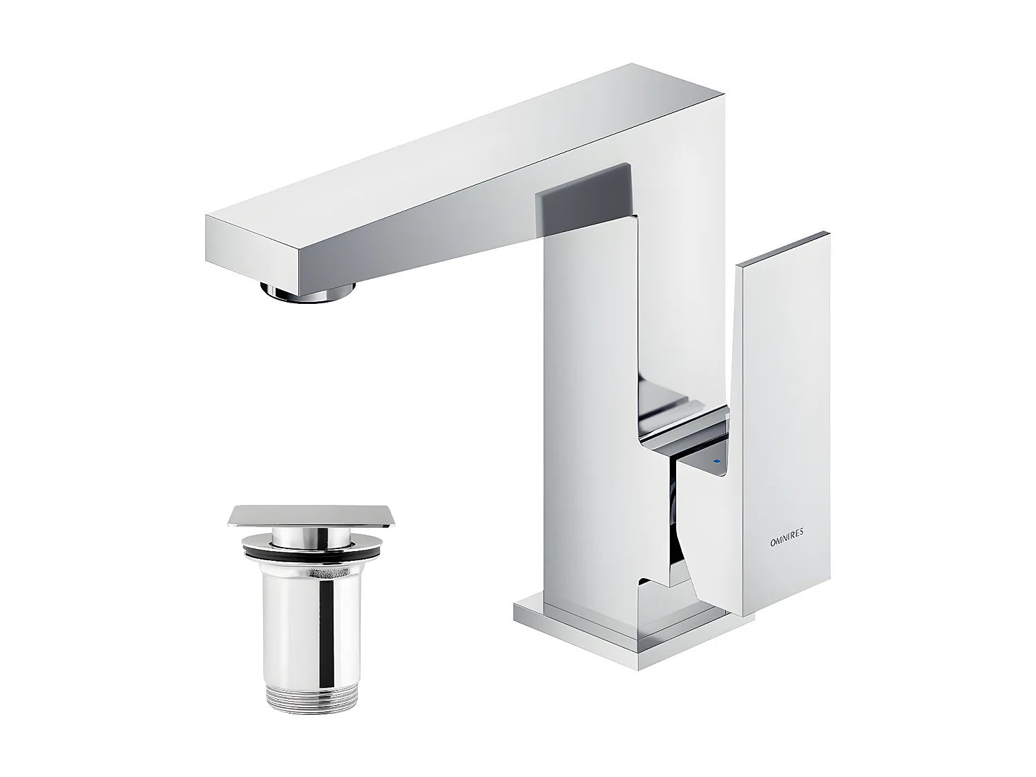 Mitigeur Lavabo Bas Fresh, 14 Cm, Avec Bouchon Clic-clac, couleur : Chrome