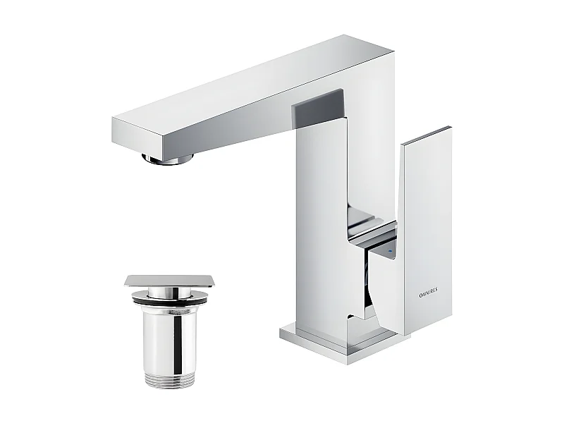 Mitigeur Lavabo Bas Fresh, 14 Cm, Avec Bouchon Clic-clac, couleur : Chrome