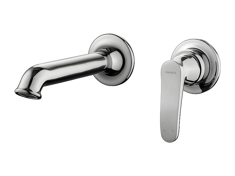 Mitigeur Lavabo À Encastrer Art Deco Chromé