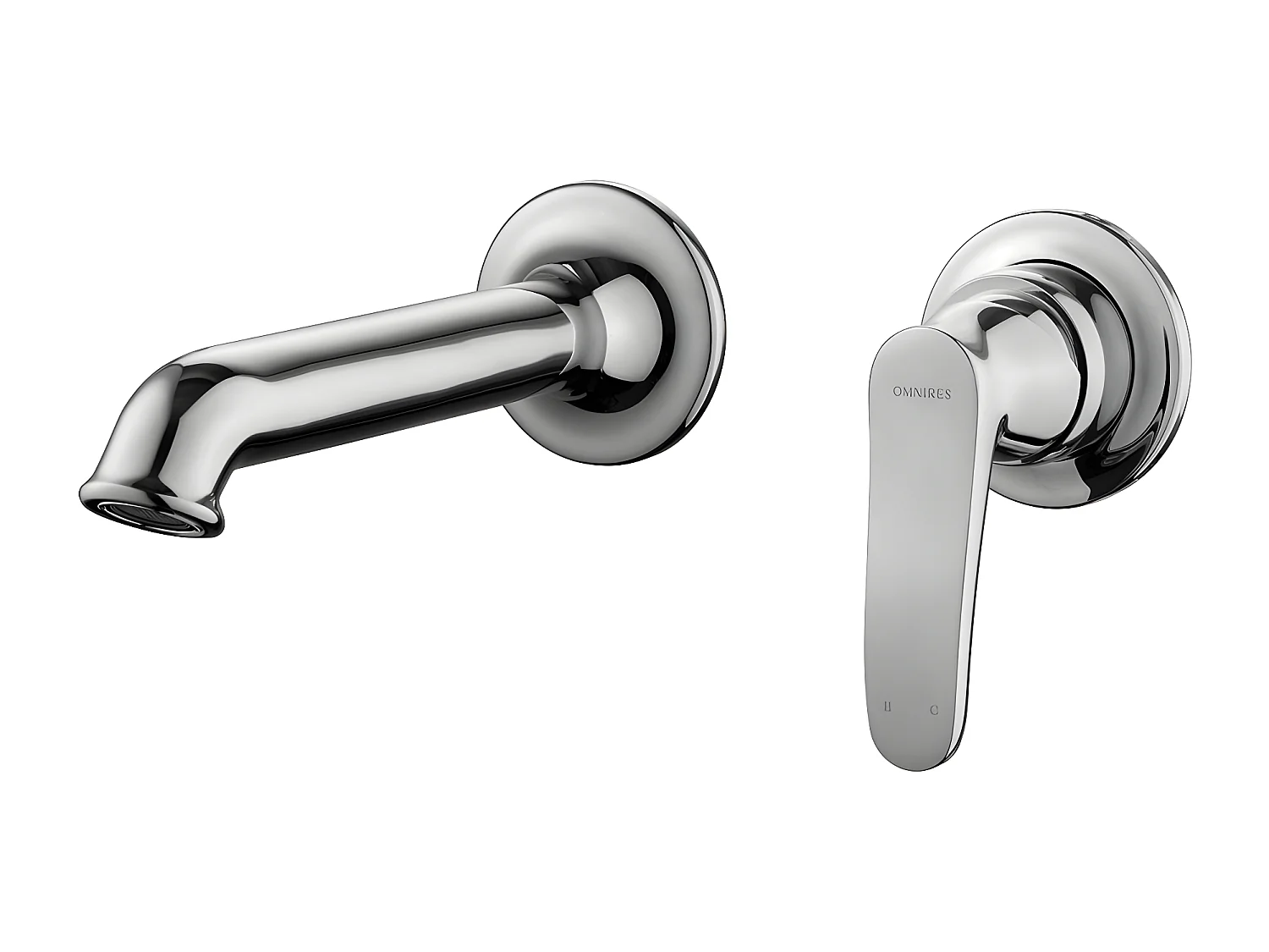 Mitigeur Lavabo À Encastrer Art Deco Chromé