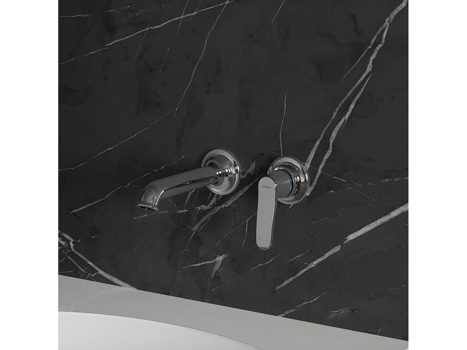 Mitigeur Lavabo À Encastrer Art Deco Chromé