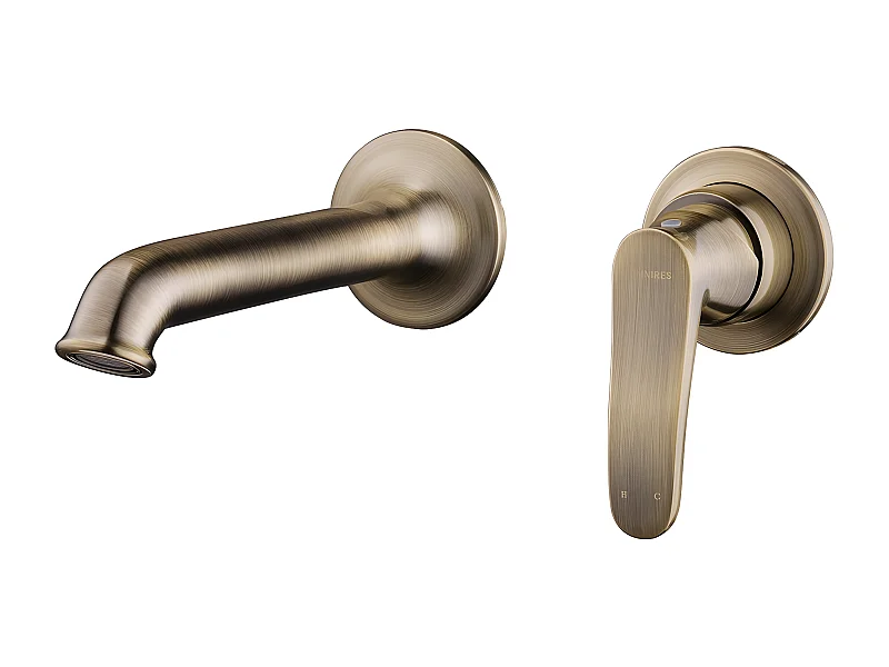 Mitigeur Lavabo À Encastrer Art Deco Bronze Antique