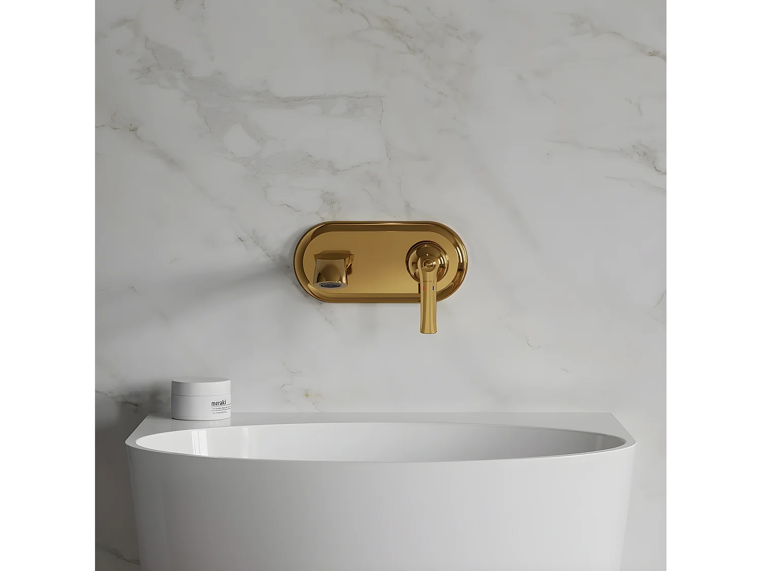 Mitigeur Lavabo À Encastrer Armance Gold
