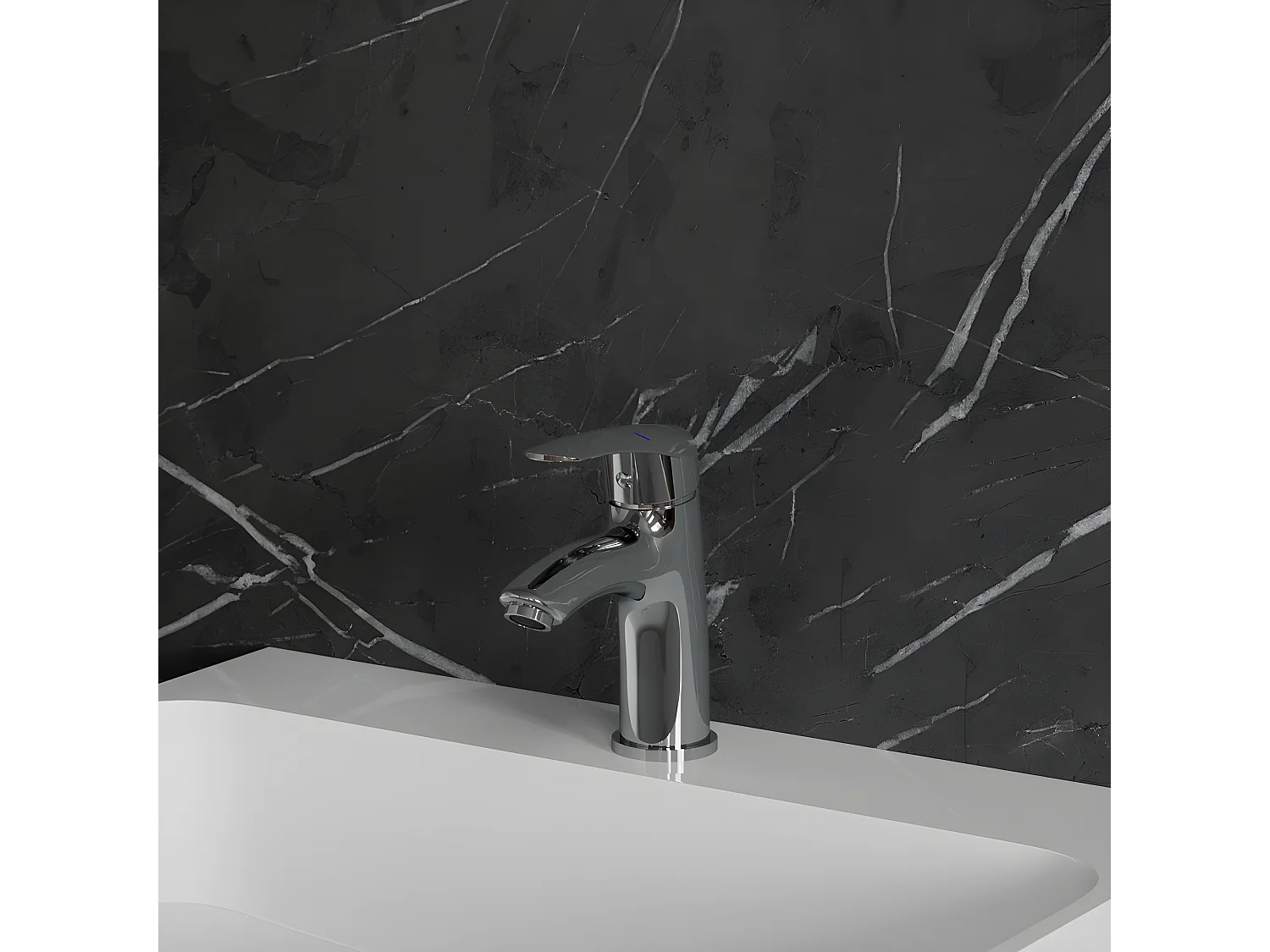 Mitigeur Lavabo Bas Yukon, 16 Cm,  couleur : Chrome