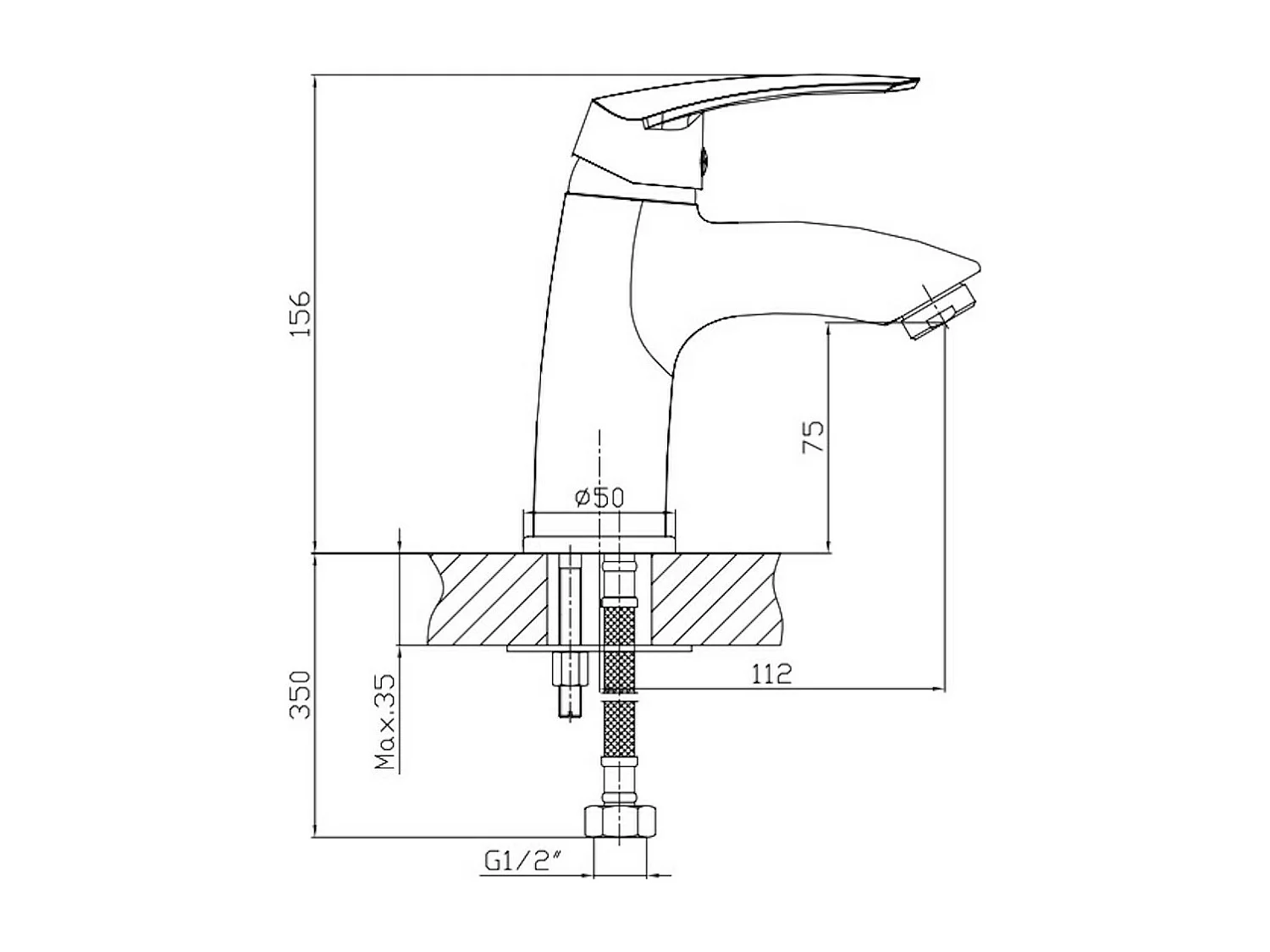 Mitigeur Lavabo Bas Yukon, 16 Cm,  couleur : Chrome