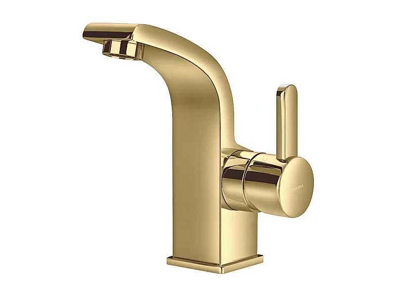 Mitigeur Lavabo Bas Darling, 17 Cm, Avec Bouchon Clic-clac, couleur : Or