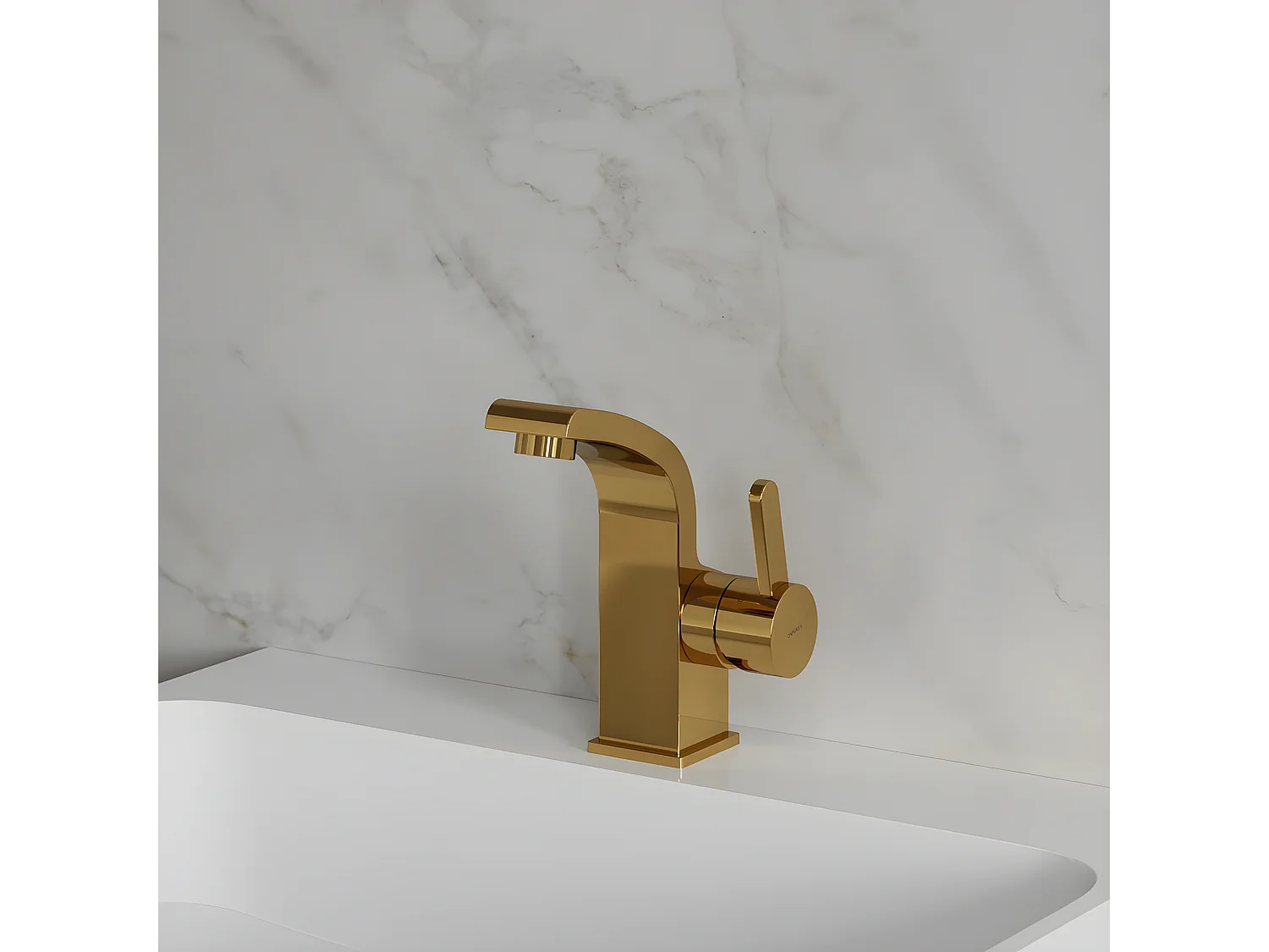 Mitigeur Lavabo Bas Darling, 17 Cm, Avec Bouchon Clic-clac, couleur : Or