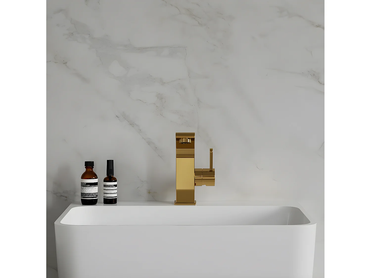 Mitigeur Lavabo Bas Darling, 17 Cm, Avec Bouchon Clic-clac, couleur : Or