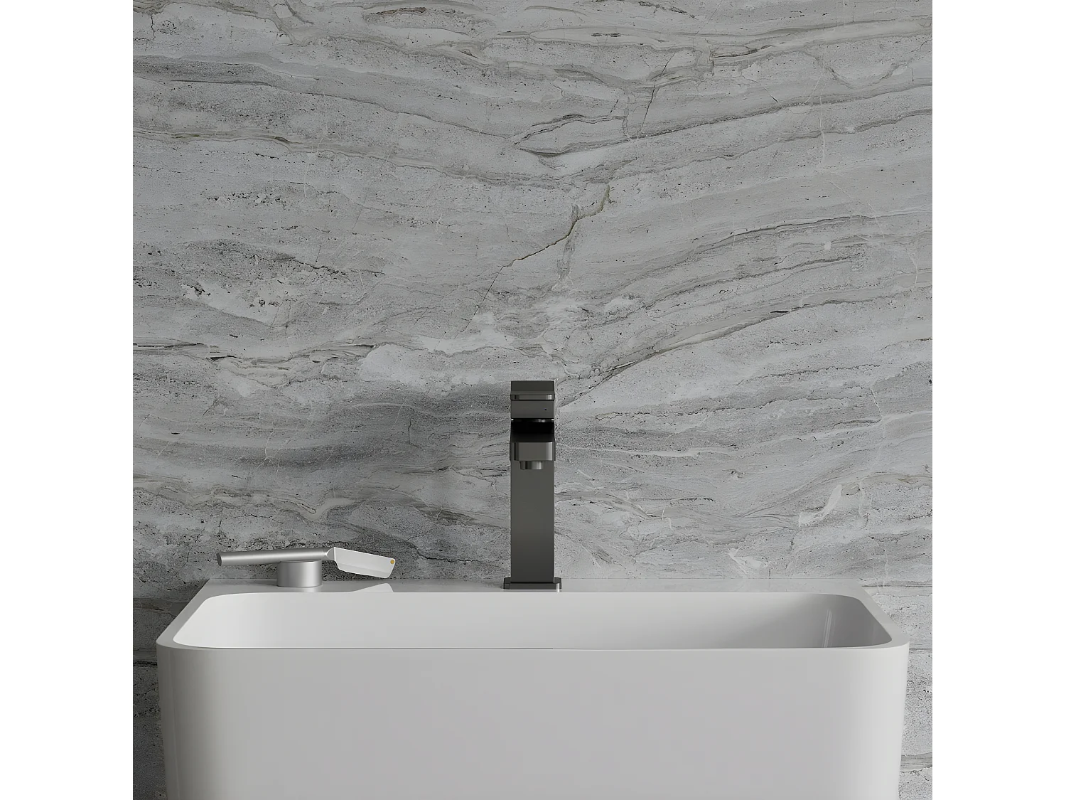 Mitigeur Lavabo Bas Slide, 17 Cm,  couleur : Graphite