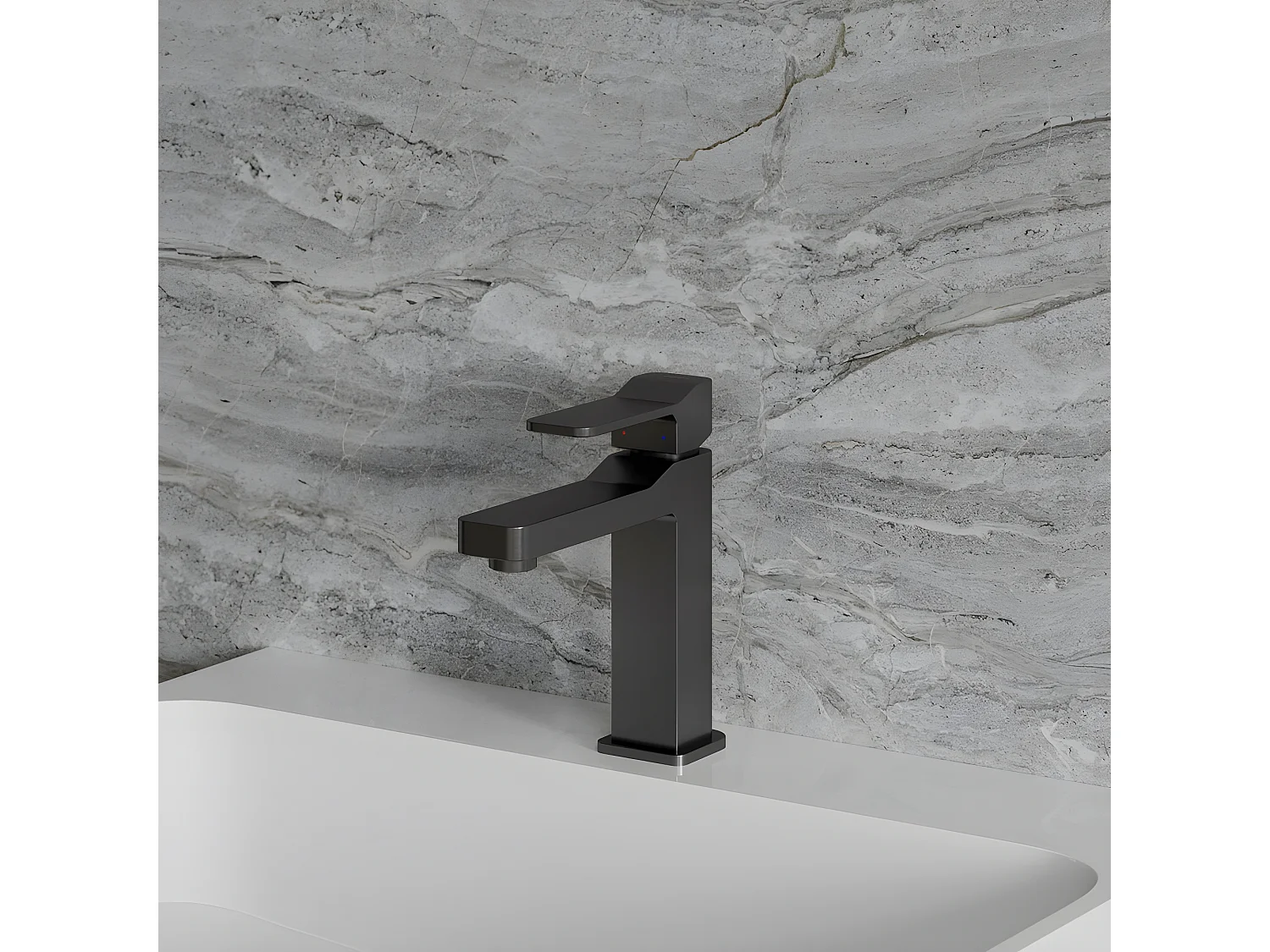 Mitigeur Lavabo Bas Slide, 17 Cm,  couleur : Graphite