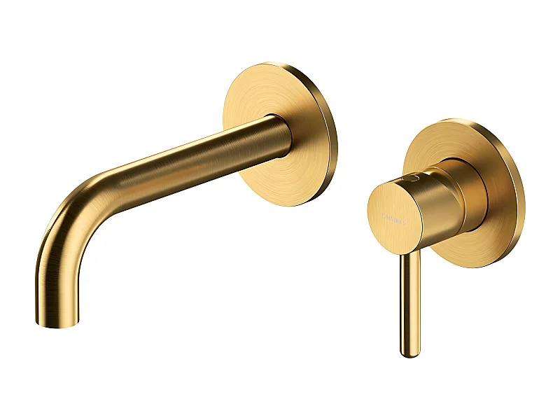 Mitigeur Lavabo À Encastrer Y or brossé