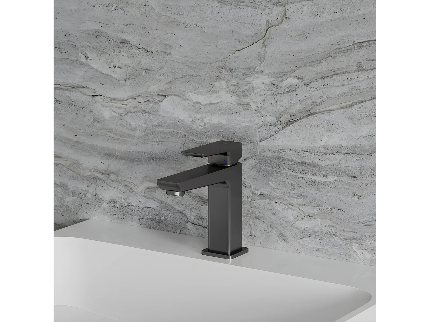 Mitigeur Lavabo Bas Parma, 15 Cm couleur : Graphite