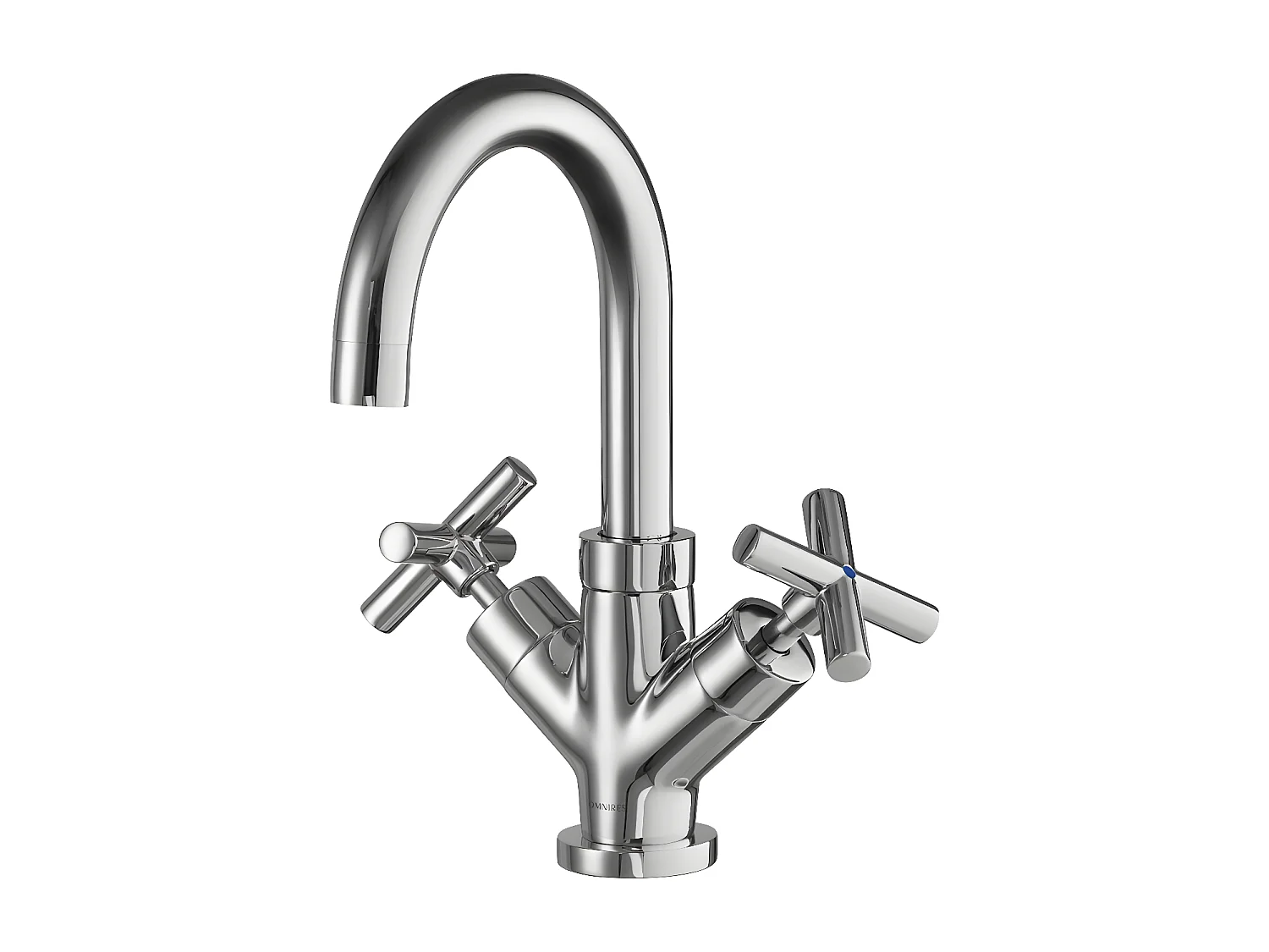 Mitigeur Lavabo Bas Modern, 24 Cm, Avec Bouchon Clic-clac, couleur : Chrome