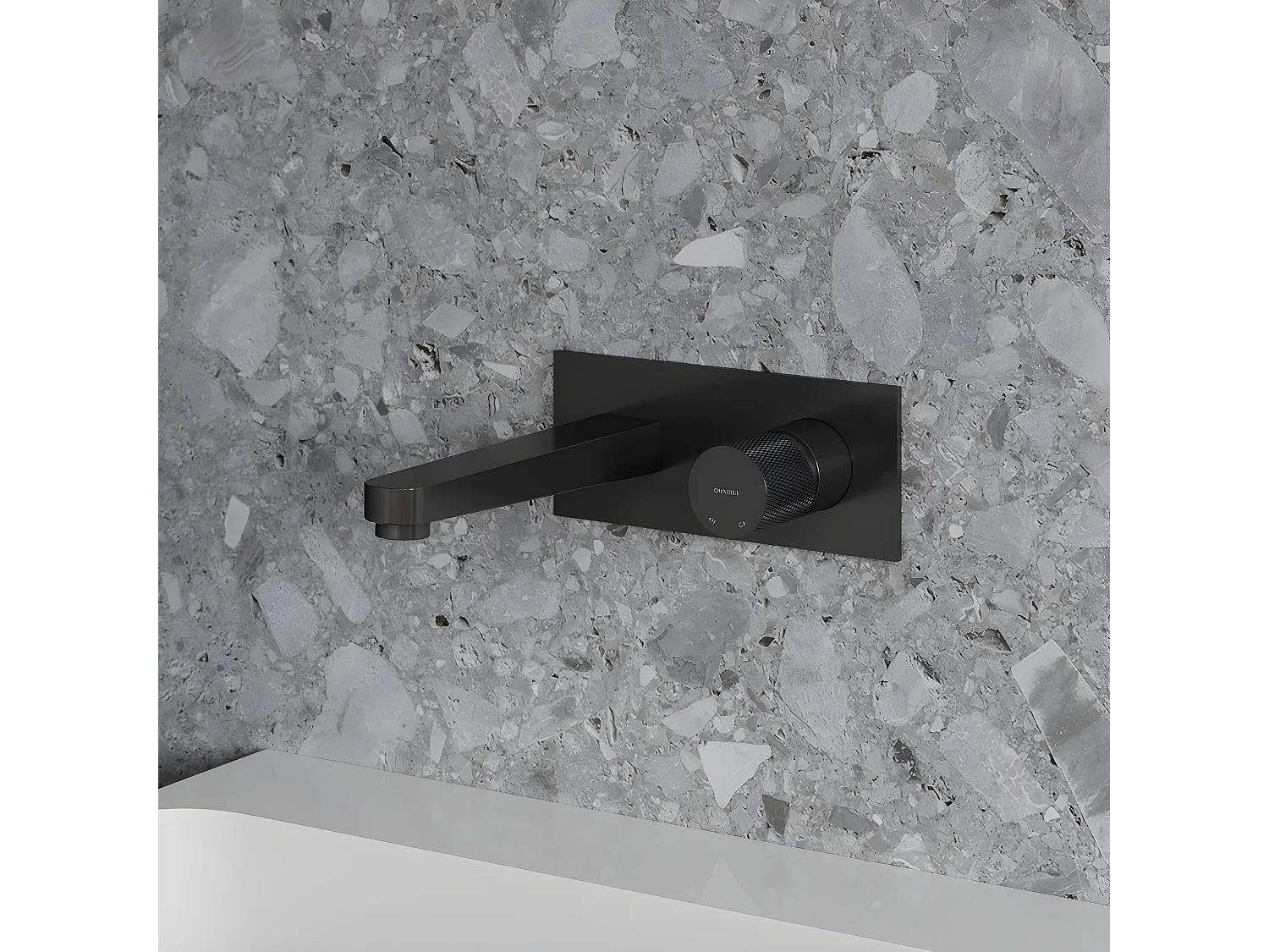 Mitigeur Lavabo À Encastrer Contour Anthracite